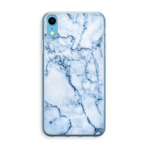 Blauw marmer: iPhone XR Transparant Hoesje