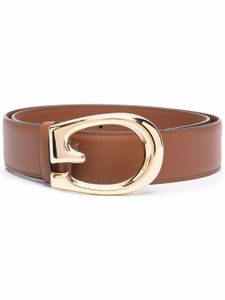 Gucci ceinture en cuir à boucle G - Marron