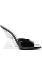 The Attico mules Cheope 105 mm en cuir - Noir