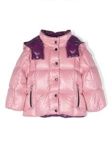 Moncler Enfant doudoune à patch logo - Rose