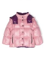 Moncler Enfant doudoune à patch logo - Rose - thumbnail