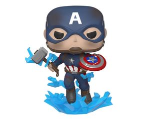 Avengers: Endgame POP! Movies Vinyl Figure Captain America w/Broken Shield & Mjölnir 9 cm