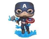 Avengers: Endgame POP! Movies Vinyl Figure Captain America w/Broken Shield & Mjölnir 9 cm - thumbnail