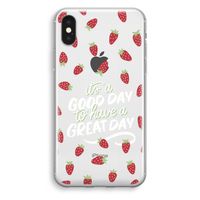 Don't forget to have a great day: iPhone XS Transparant Hoesje - thumbnail