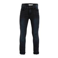 NAME IT KIDS high waist skinny jeans Pete met biologisch katoen zwart