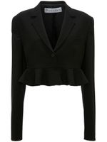 JW Anderson blazer crop à volants - Noir - thumbnail