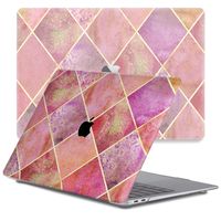 Lunso MacBook Pro 13 inch (2016-2019) cover hoes - case - Diamond Rose - thumbnail