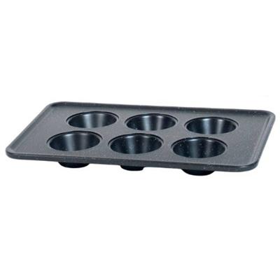 Orange85 Cupcake Vormpjes - Voor 6 Muffins - Bakvorm - Rechthoek - Zwart