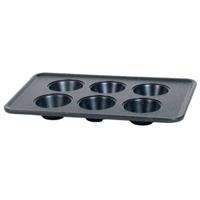 Orange85 Cupcake Vormpjes - Voor 6 Muffins - Bakvorm - Rechthoek - Zwart