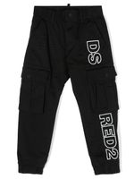 DSQUARED2 KIDS pantalon cargo à logo imprimé - Noir