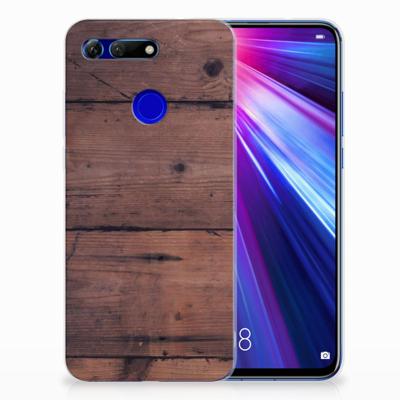 Honor View 20 Bumper Hoesje Old Wood