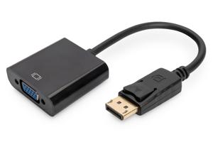 Digitus AK-340403-001-S DisplayPort / VGA Adapter [1x DisplayPort stekker - 1x VGA-bus] Zwart 15.00 cm