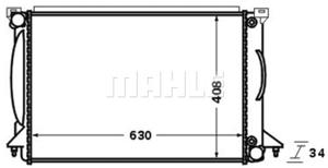 Radiateur MAHLE, u.a. für Audi