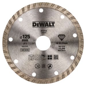 DeWalt Accessoires Diamantblad, turbo, Ø125mm/22.2mm, universeel - DT3712-QZ