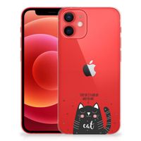 iPhone 12 Mini Telefoonhoesje met Naam Cat Good Day