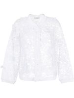 Valentino Garavani cardigan à fleurs en dentelle - Blanc