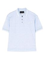 Emporio Armani Kids polo à patch logo - Bleu