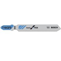 Bosch Accessories 2608636496 Decoupeerzaagblad T 118 GFS Basic for Stainless Steel, verpakking van 5 stuks 5 stuk(s)