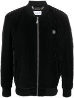 Philipp Plein veste bomber zippée à patch logo - Noir - thumbnail