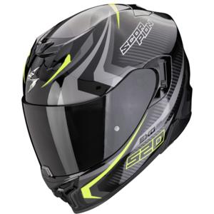 SCORPION EXO-520 Evo Air Terra, Integraalhelm, Zwart-Zilver-Neongeel