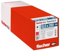 fischer 566324 CTP 10,0 x 260, 50 STK. PowerFast II houtschroef, zilver
