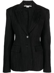 Stella McCartney blazer en jacquard à simple boutonnage - Noir