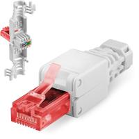 goobay 44738 CAT6 UTP RJ45 netwerkstekker zonder gereedschap te monteren, wit