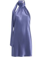 Cinq A Sept satin-finish halterneck dress - Bleu