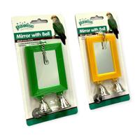 Bird mirror with bell