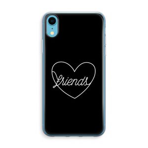 Friends heart black: iPhone XR Transparant Hoesje