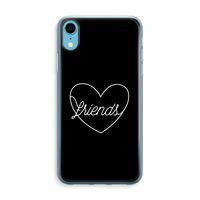 Friends heart black: iPhone XR Transparant Hoesje - thumbnail