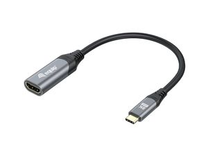 Equip 133492 video kabel adapter 0,15 m USB Type-C HDMI Zwart, Grijs