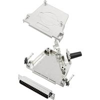 TRU COMPONENTS TCD45ZF37DBPK 7709356 Sokkelset SUB-D mannelijk 45 ° Aantal polen: 37 soldeervat 1 stk(s)