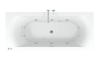 Riho Lima Easypool ligbad 170x75cm met whirlpool systeem 6+4+2 hydro jets - thumbnail