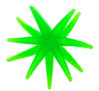 Toys Amsterdam zeester junior 7 cm siliconen groen