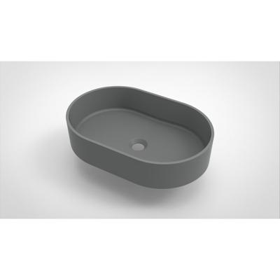 Opbouw waskom Arcqua Case ovaal 55x36 mat grijs