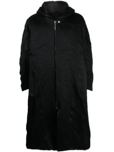 Rick Owens manteau zippé à capuche - Noir