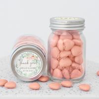 Mini mason jar botanical romance