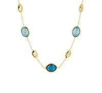 TFT Collier Geelgoud London Blue En Blauw Topaas 41-45 cm