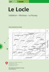 Wandelkaart - Topografische kaart 231 Le Locle | Swisstopo