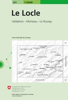 Wandelkaart - Topografische kaart 231 Le Locle | Swisstopo - thumbnail