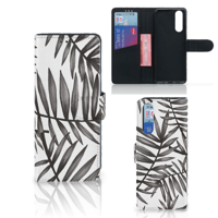 Sony Xperia 5 Hoesje Leaves Grey