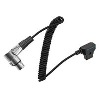 Kondor Blue D-Tap to 4 Pin XLR Female Right Angle Coiled Power Cable