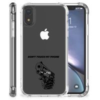 Apple iPhone Xr Anti Shock Case Gun Don't Touch My Phone