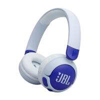 JBL Junior 320 BT, Draadloze On-Ear Bluetooth Hoofdtelefoon voor Kinderen met Ingebouwde Microfoon, 50 uur afspeeltijd, JBL Safe Sound, Laag Volume, Gemakkelijke Bediening en Stickerset, in Blauw