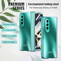 telefoon hoesje Voor Samsung Galaxy Z Fold 5 Z Fold 4 Z Fold 3 Volledig hoesje Omdraaien Beplating Stofbestendig Effen PC Lightinthebox