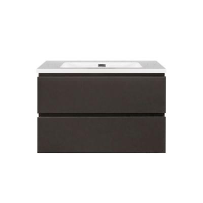 Badkamermeubel Callisto Diamond Hangend 80x50x48cm Mat Grijs 2 Lades Softclose Greeploos Mineraalmarmer Wastafel 1 Kraangat Overloop Badkamermeubel Callisto Diamond Hangend 80x50x48cm Mat Grijs 2 Lades Softclose Greeploos Mineraalmarmer Wastafel 1 Kraangat Overloop