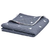 vidaXL Sprei 220x240 cm ultrasone doorgestikte stof donkerblauw