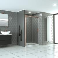 Saniclear Supreme douchedeur 90-100cm geborsteld koper