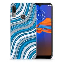 Motorola Moto E6 Plus TPU bumper Waves Blue - thumbnail